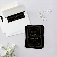 Vintage Hollywood Save The Date Magnets Licorice Magnet Paper