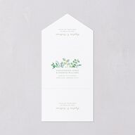Leafy Ampersand All-in-One Wedding Invitations Eucalyptus Signature Light Both Recipient and Return Addresses No