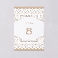 Papel Picado De Mexico Table Numbers Taupe Signature
