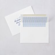 Countryside Crest Wedding Invitations Royal Blue Signature Blank No Standard