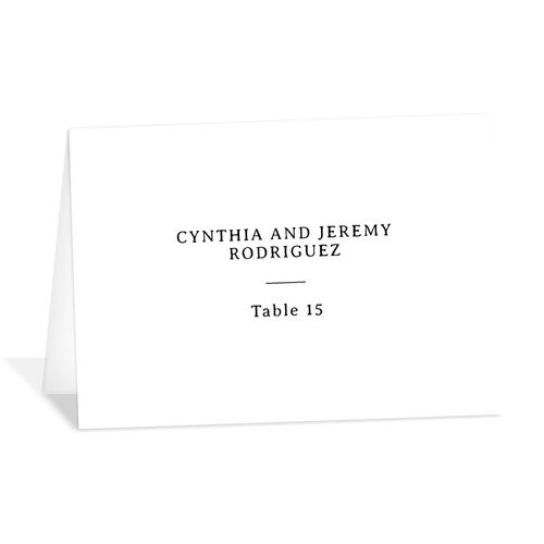 Vintage Film Place Cards Pure White Signature