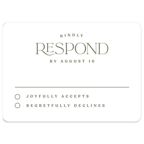 Classic Stack Wedding Response Cards Dark Camo Signature Rounded