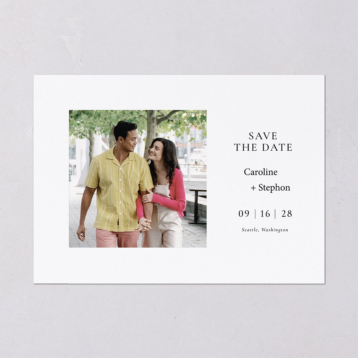 Simple Square Save the Date Cards — view 2