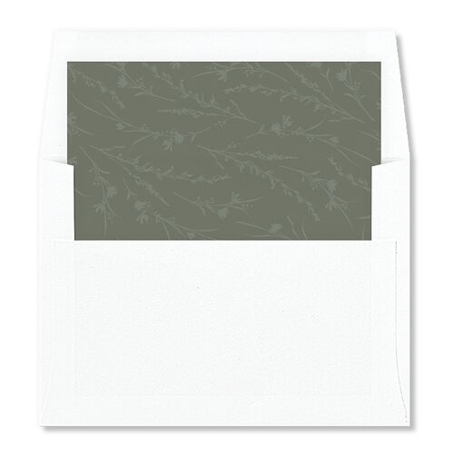 Minimal Wildflower Envelope Liners Deep Olive Standard