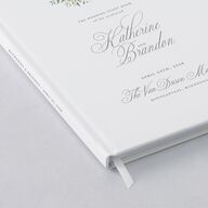 Luxury Floral Monogram Guest Books Cotton