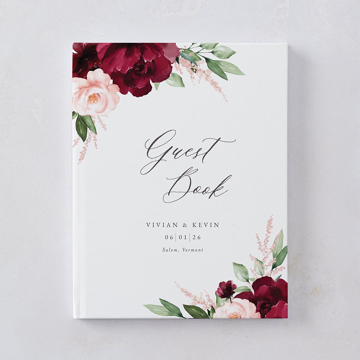 Beloved Floral Wedding Guest Book — view 1