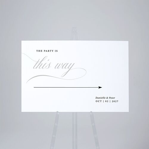 Photo Vow Standard Direction Sign Large Pure White Standard Outdoor Corrugated L Direction