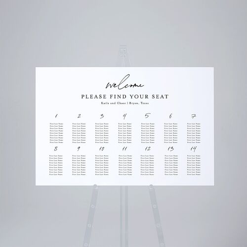 Soft Pampas Botanical Standard Seating Chart Large Midnight Standard Outdoor Corrugated L Seating