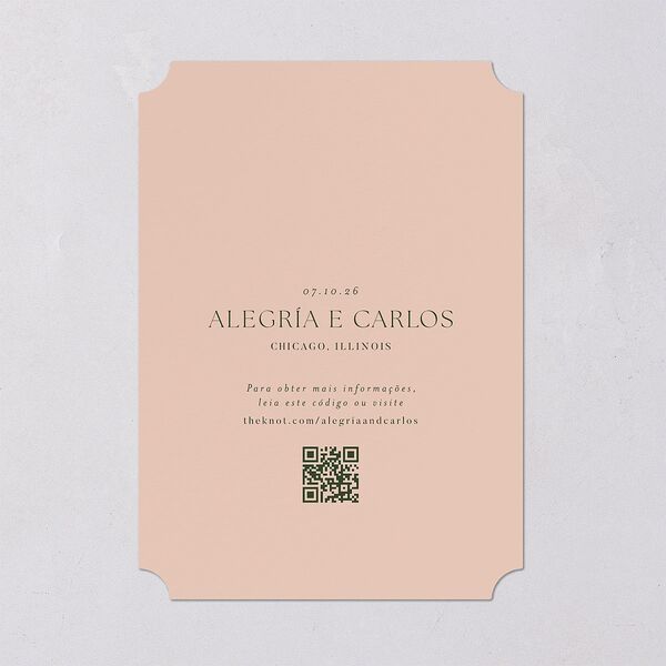 Flores Tropicais Save the Date Cards Gold Red Clay Signature smooth Blank No