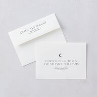Celestial Arch Save The Date Cards Gold Navy Signature smooth Blank No Standard