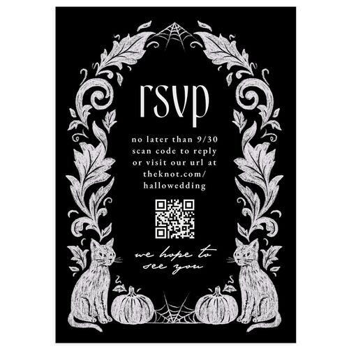 Spooky Halloween Nouveau Wedding Response Cards Licorice Signature Standard