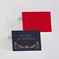 Nordic Folk Place Cards Dark Navy Signature