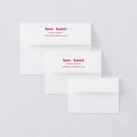 Vibrant Bold Rehearsal Dinner Invitation Envelopes White Hot Pink Both Recipient and Return Addresses Signature Standard