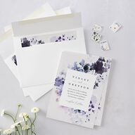 Ethereal Floral Wedding Invitations Sheer Lilac Signature Blank No Standard