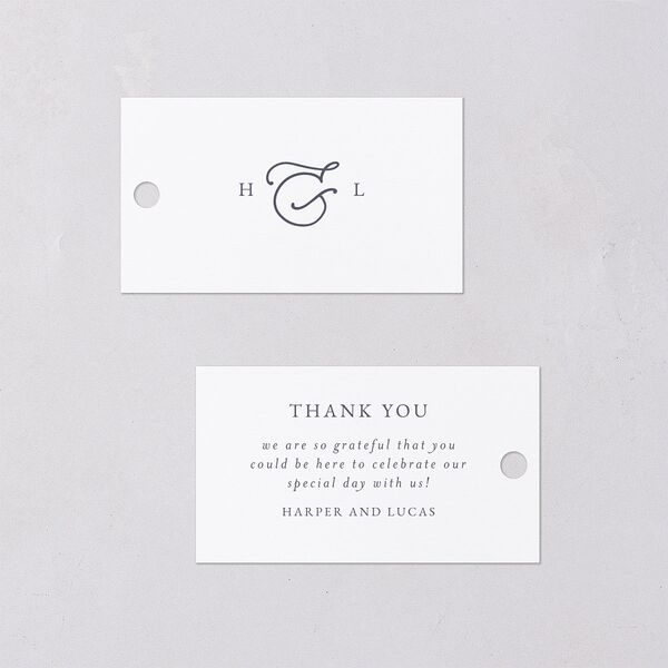 Gilded Photo Favor Gift Tags Gold Midnight Navy Signature