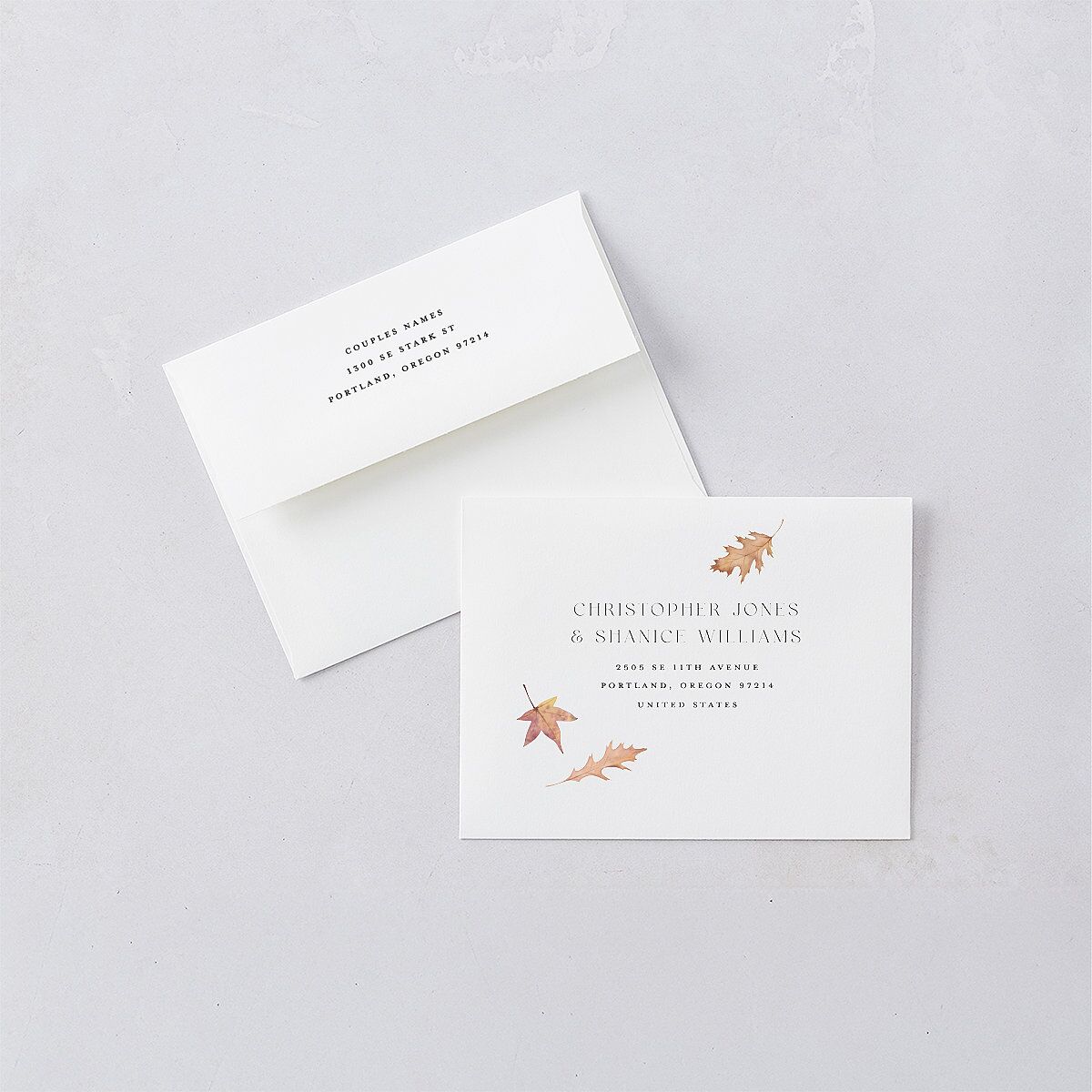 Falling Leaves Save The Date Magnets Chestnut Magnet Paper