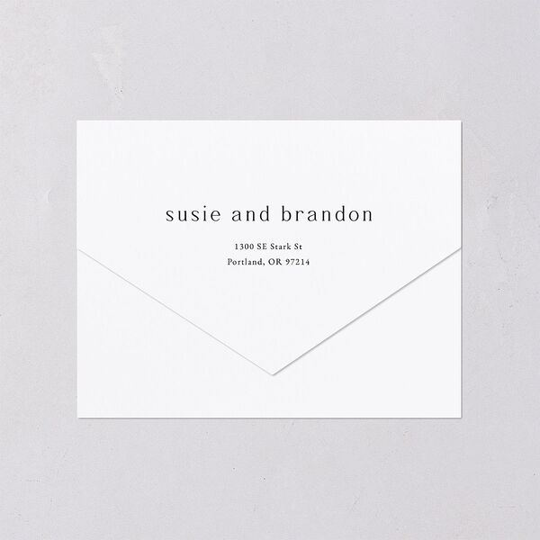 Wild Poppies All-in-One Wedding Invitations Pure White Signature Light Both Recipient and Return Addresses No