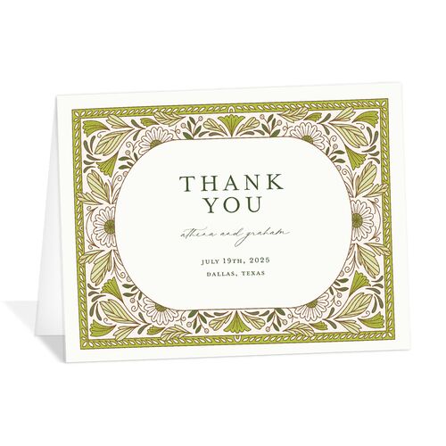 Intricate Vintage Thank You Cards Peridot