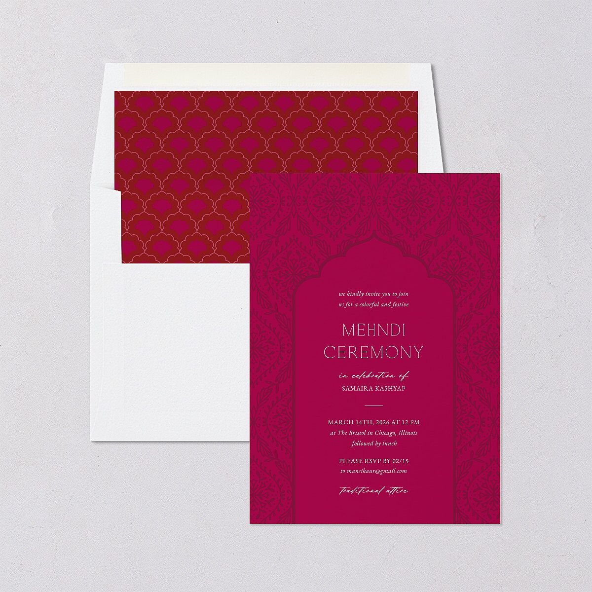 Gilded Lehenga Bridal Shower Invitations — view 4