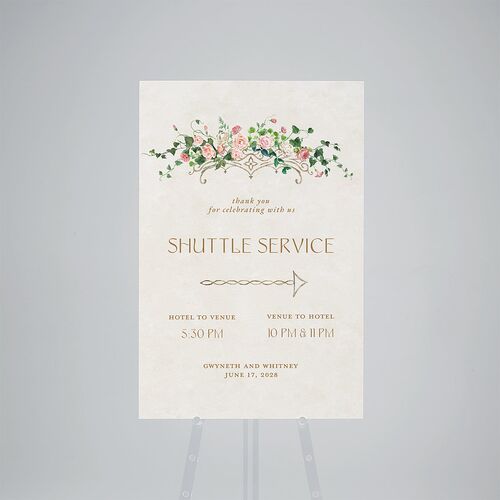 Fairytale Garden Standard Direction Sign Large Sage Standard Indoor Foam Core L Direction