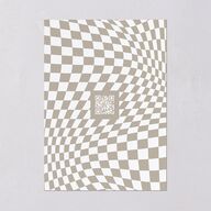 Checked Wedding Invitations Taupe Signature Blank No Standard