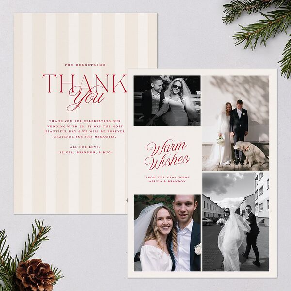 Warm Wishes Gallery Holiday Cards Champagne Signature Blank Standard