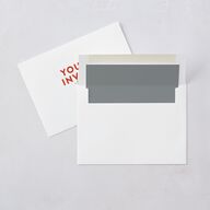Bold Typography Save the Date Cards Ice Blue Signature smooth Blank No Standard