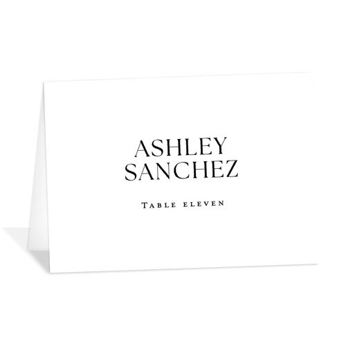 Classic Picture Photo Place Cards Pure White Signature
