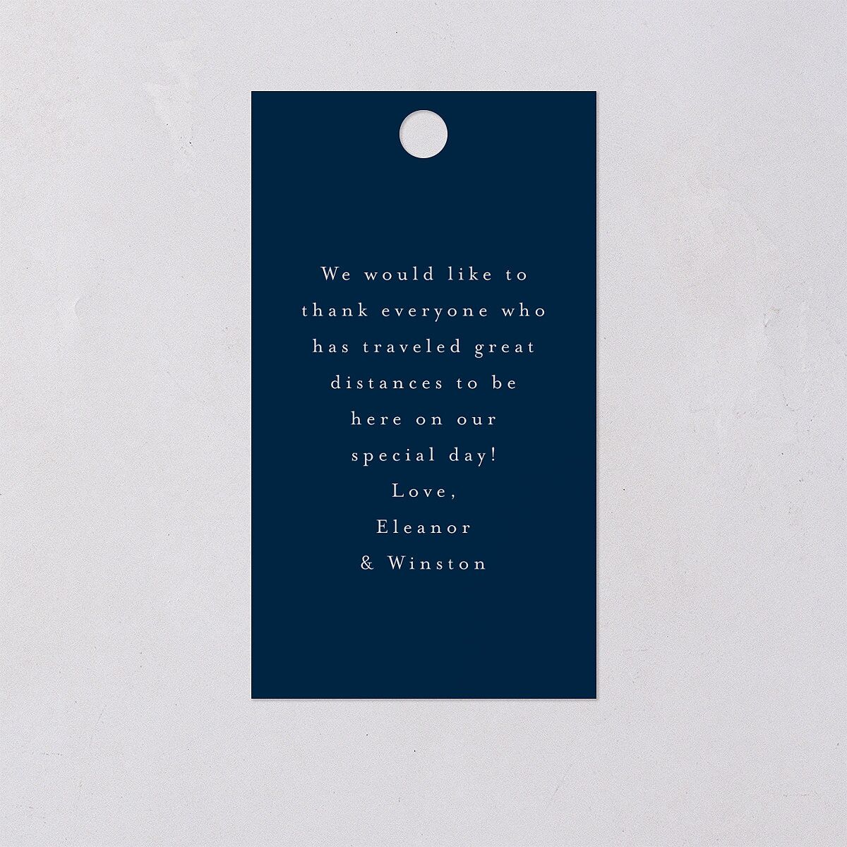 Be Our Guest Favor Gift Tags Gold Navy Signature