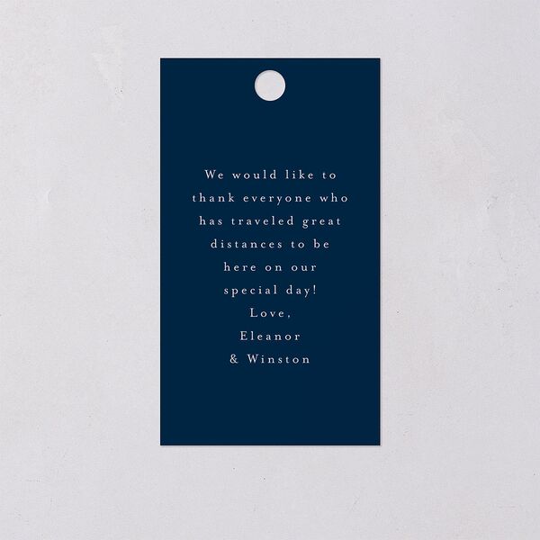 Be Our Guest Favor Gift Tags Gold Navy Signature