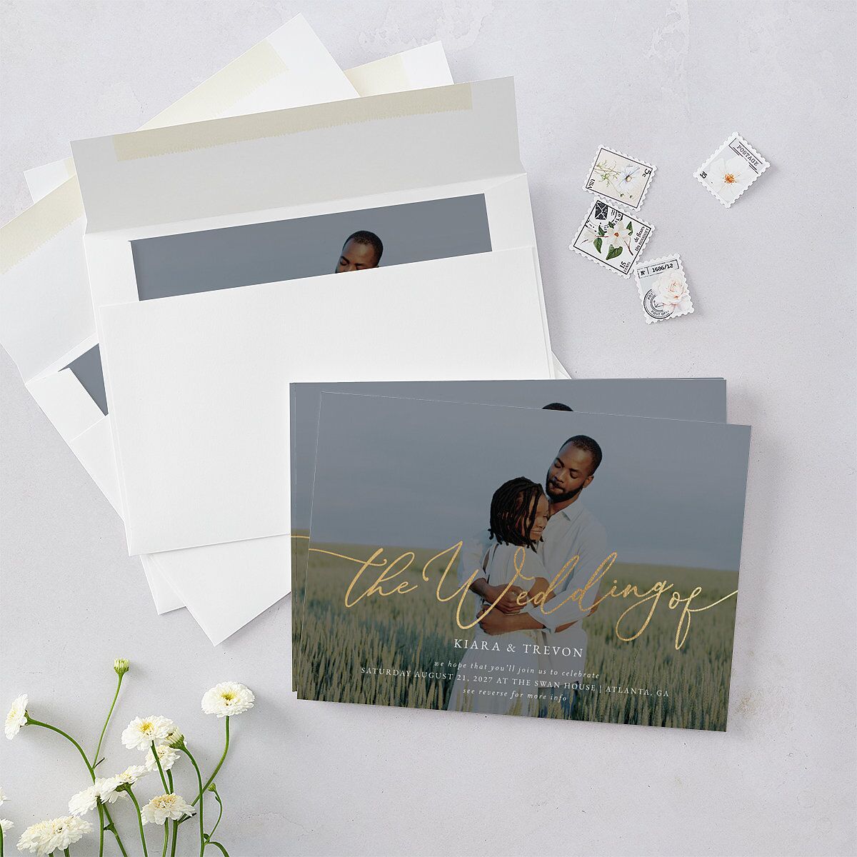 Romantic Photo Wedding Invitations — view 4