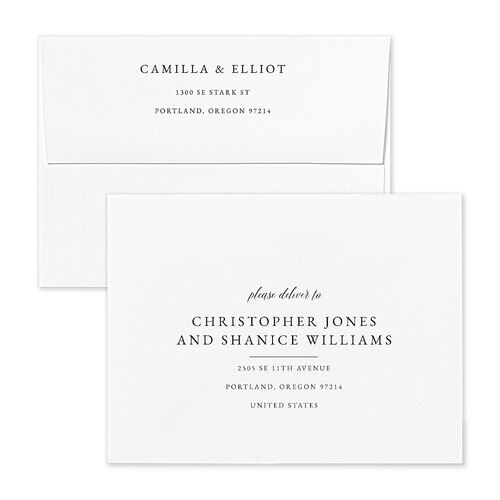 Floral Monogram Save the Date Magnet Envelopes Blue Rose Quartz Return Address Signature Standard