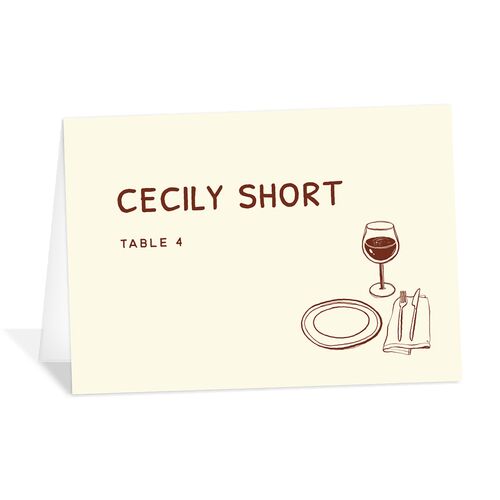 Hand Drawn Recipe Place Cards Saddle Signature