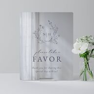 Natural Monogram Mirrored Acrylic Favor Tabletop Sign Small Midnight Navy Standard Mirrored Acrylic S Tabletop Favor
