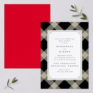 Mien Embroidery Rehearsal Dinner Invitations Midnight Signature Blank