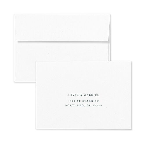 Floral Arch Wedding Response Card Standard Envelopes White Standard Ultramarine Return Address Signature