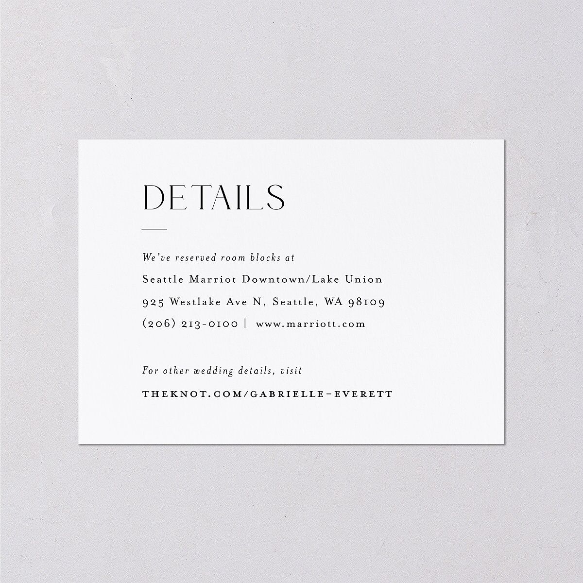 Opposites Attract Wedding Enclosure Cards — view 1