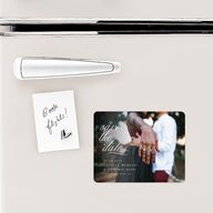 The Union Of Save The Date Magnets Pure White Magnet Paper