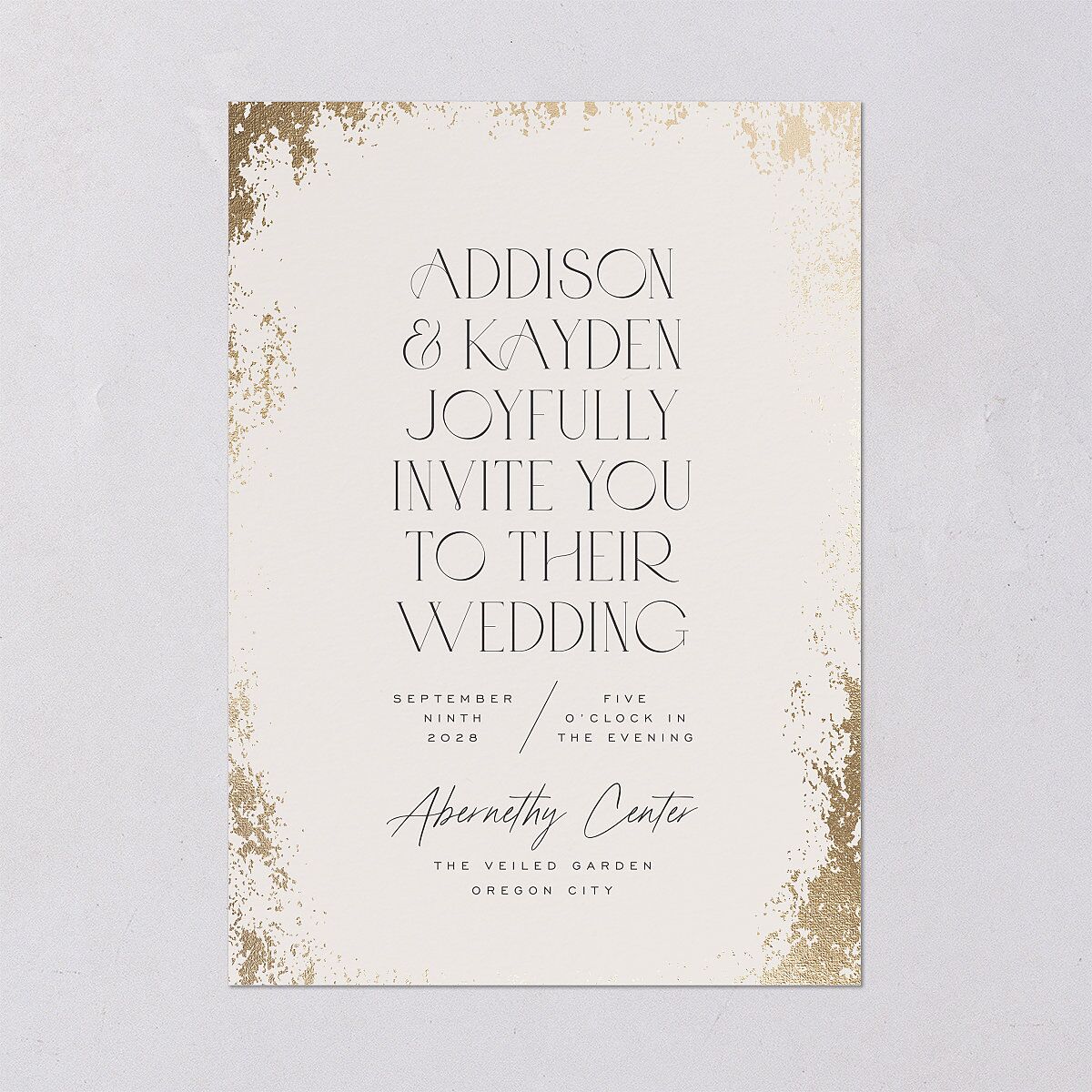 Metallic Edge Wedding Invitations — view 2