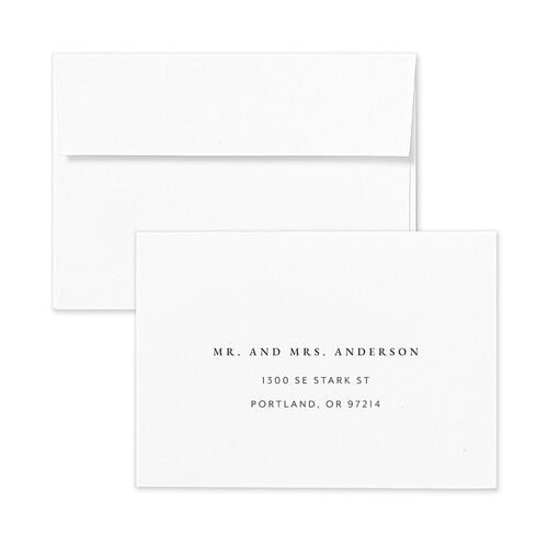 Rustic Botanical Wedding Response Card Standard Envelopes White Standard Thyme Return Address Signature