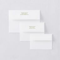 Whimsical Drawn Flowers Thank You Card Envelopes White Thyme Both Recipient and Return Addresses Signature Standard