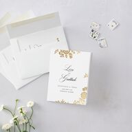 Foil Lace Thank You Cards Gold Pure White