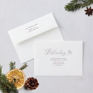 New Year More Cheer Holiday Cards Mauve Signature Blank Standard Portrait