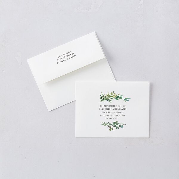Leafy Hoops Thank You Cards Eucalyptus