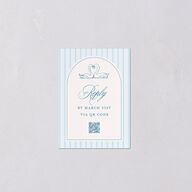 Eclectic Garden Reverie QR Code RSVP Cards Lavender Signature Standard