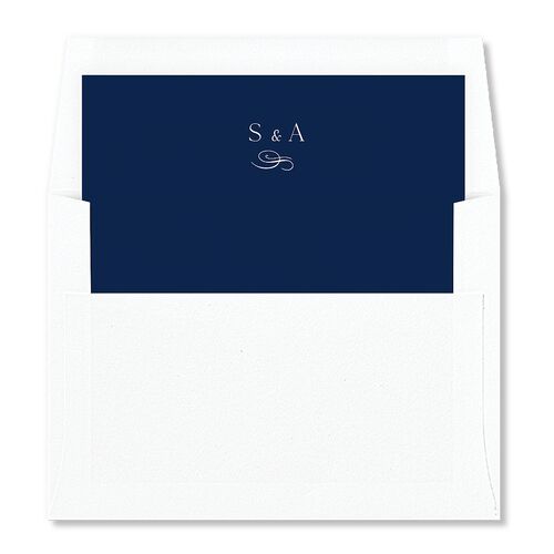 Flourishing Love Standard Envelope Liners Navy Standard