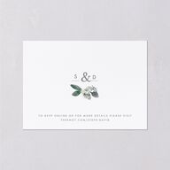 Elegant Greenery Wedding Response Cards Pure White Signature Standard