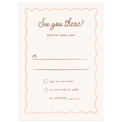 Eclectic Painted Stripes Wedding Response Cards Espresso Signature Standard
