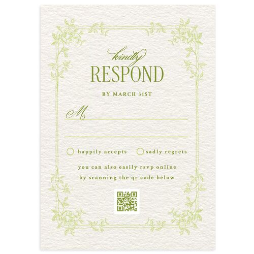 Vintage French Botanical Wedding Response Cards Meadow Signature Standard