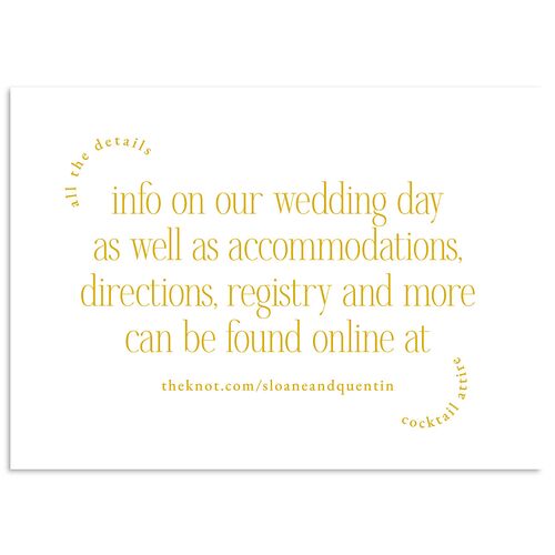 Accent Arches Wedding Enclosure Cards Marigold Signature Standard